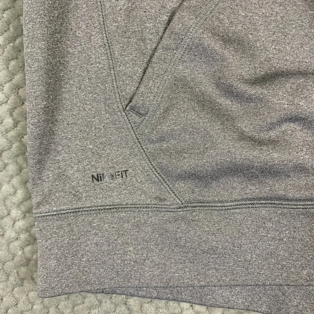 Nike FIT Mens Gray Pullover Hoodie Sweatshirt Swoosh Logo 341515-076 Size M